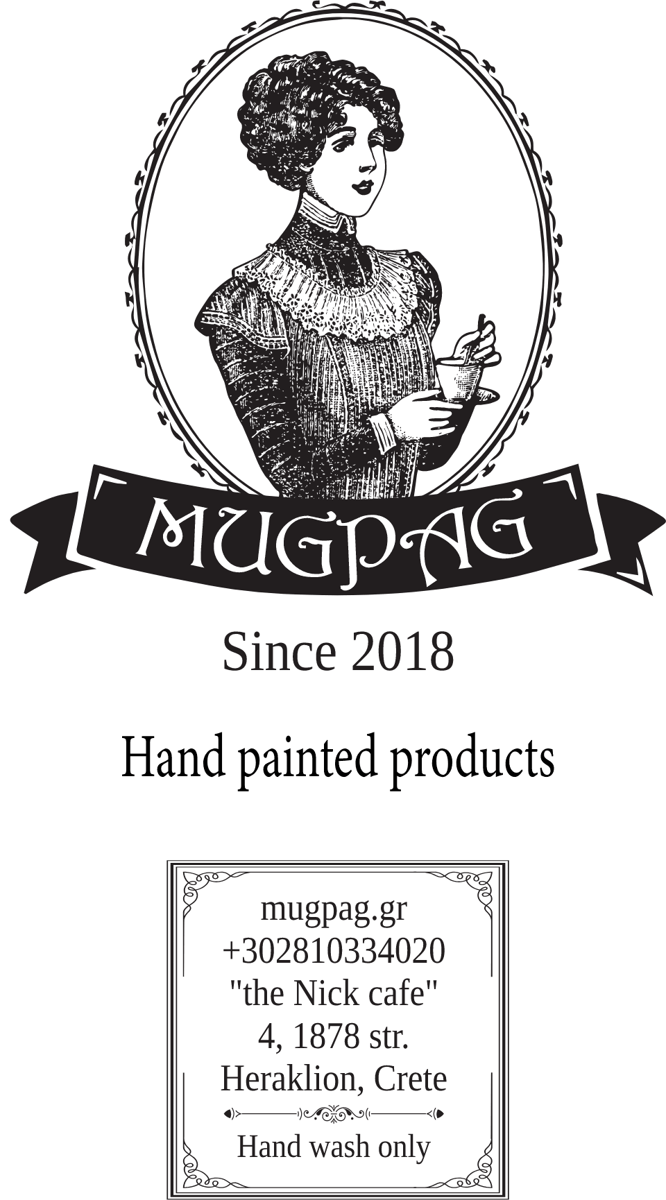Mugpag logo and business information